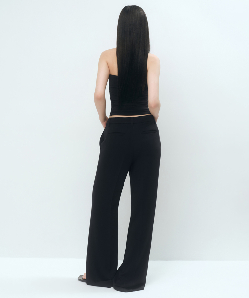 Женские широкие слаксы Fluid Low Waist, Black