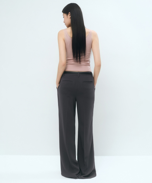 Женские широкие слаксы Fluid Low Waist, Grey