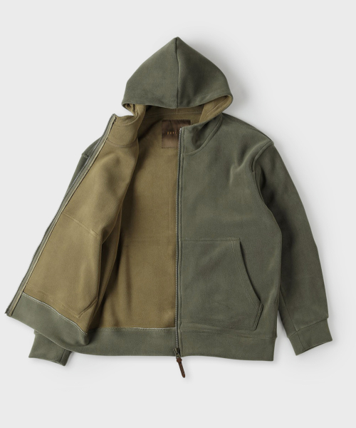 Мягкая флисовая зипка цвета Khaki