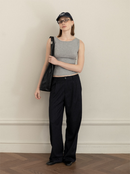 G GENTLE WIDE LEG PINSTRIPE брюки (темно-синий)