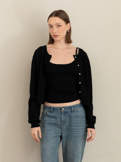 G EASY FIT трикотаж кардиган (черный)