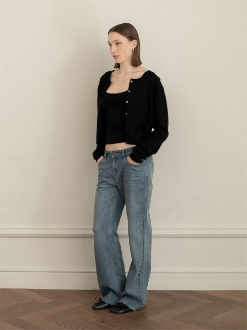 G EASY FIT трикотаж кардиган (черный)