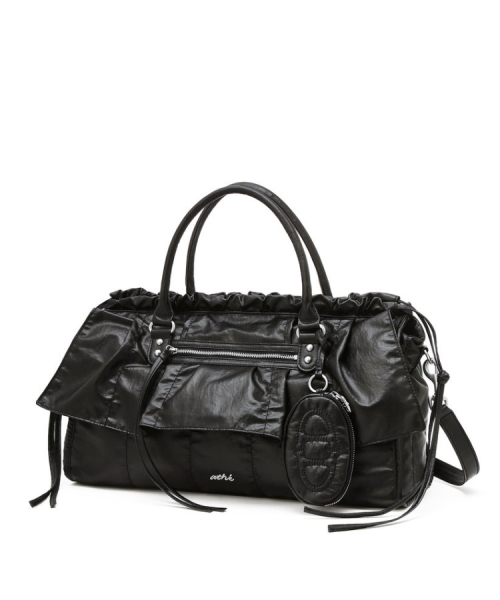 FRILL Tote Bag M с фрилом и цепочкой, Black, AABA6E730BK