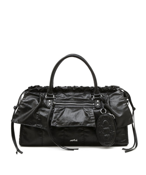 FRILL Tote Bag M с фрилом и цепочкой, Black, AABA6E730BK