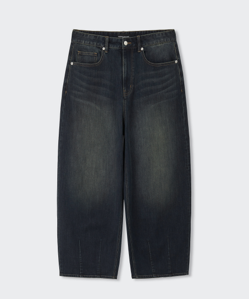 [Cooltandard] Balloon Denim Pants [Dark Blue] thumbnail 7