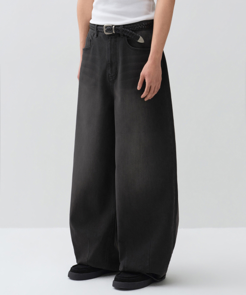 [COOLTANDARD] BALLOON джинсовые брюки [WASHED BLACK]