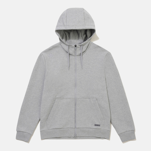 Спортивное оверсайз худи на молнии Melange Grey SR123UFT11
