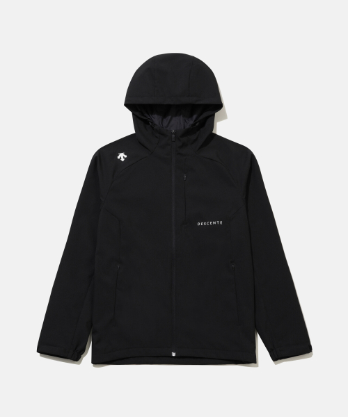 Ветровка на флисе с капюшоном black SR123UJK11