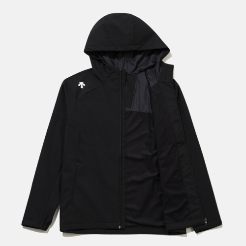 Ветровка на флисе с капюшоном black SR123UJK11