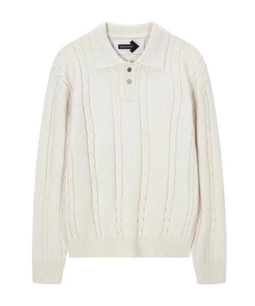 Вязаный джемпер с косами (Black)