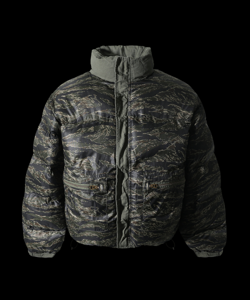 Винтажный короткий пуховик гусиный пух Olive Drab