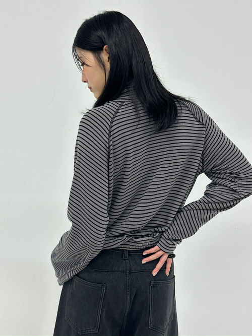 Stripe Zip-Up топ (2C)