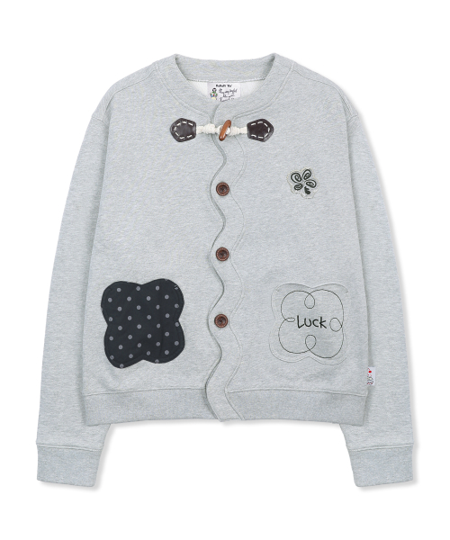 Кардиган WXJ035 в горошек (MELANGE GRAY)