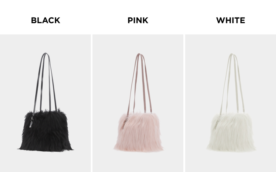 LOUISE FAKE FUR SHOULDER BAG - 3 COLORS