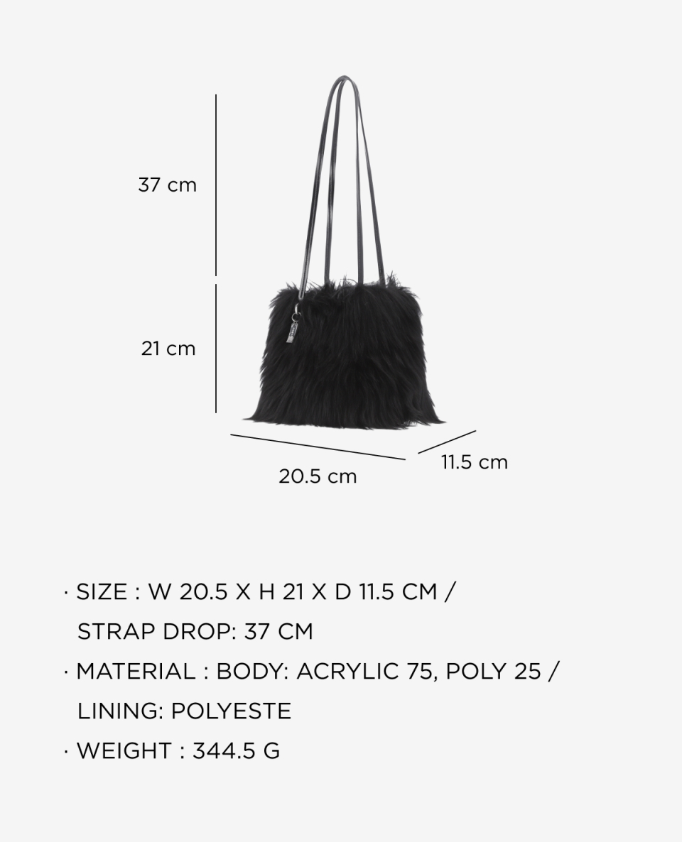 LOUISE FAKE FUR SHOULDER BAG - 3 COLORS
