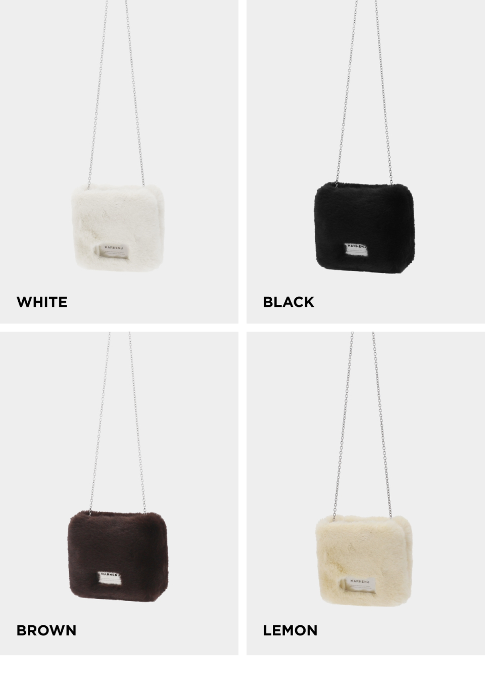 NOVA FUR CHAIN MINI SHOULDER BAG - 4 COLORS