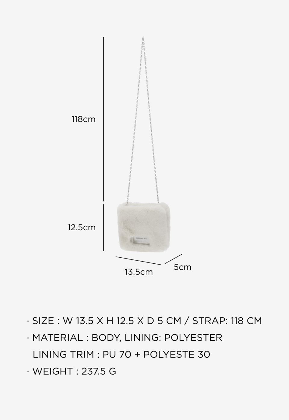 NOVA FUR CHAIN MINI SHOULDER BAG - 4 COLORS