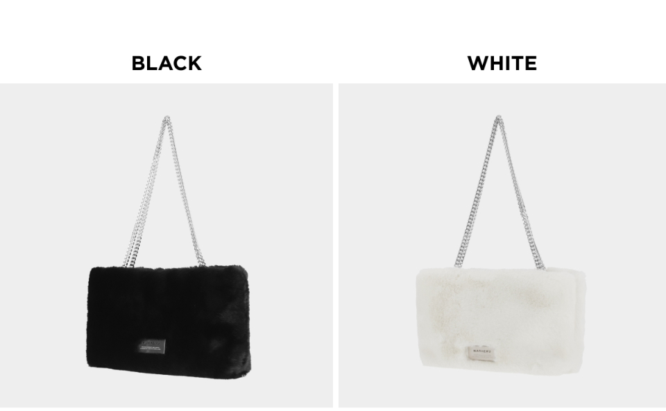 NOVA FUR CHAIN SHOULDER BAG - 2 COLORS