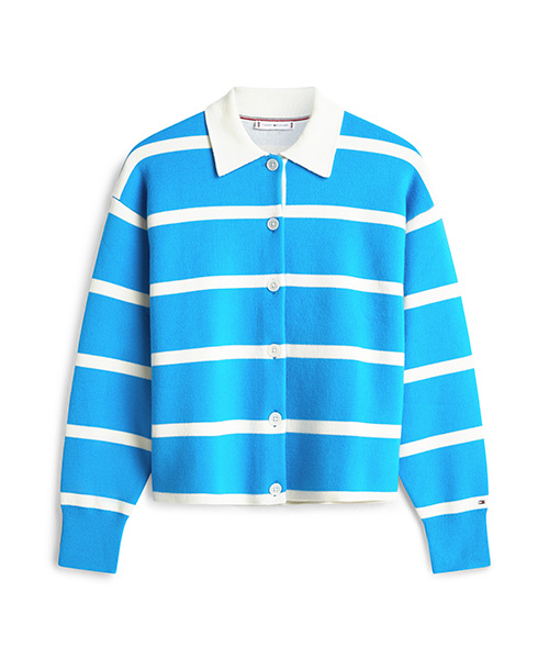 Кардиган Bold Stripe вязаный (T22G0KCD005WT10BB)