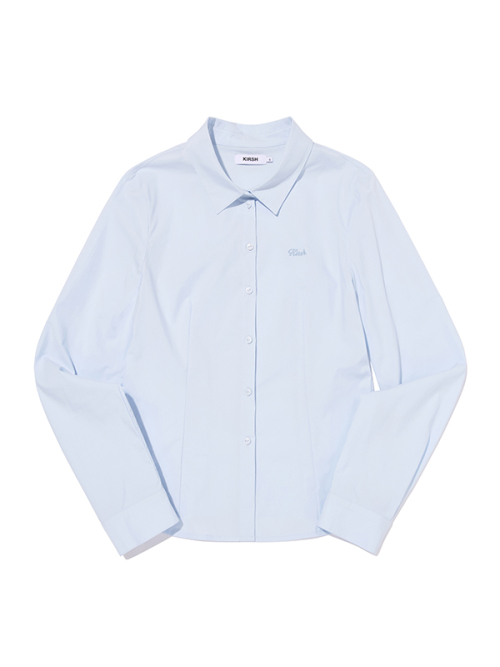 Приталенная рубашка Plain Slim Fit (Light Sky)