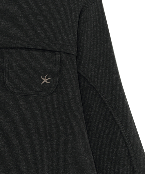 TCM cozy line jersey zip-up (black)