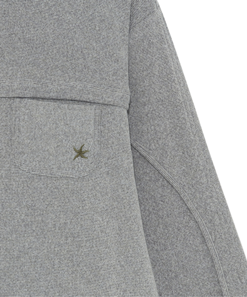 TCM cozy line jersey zip-up (grey)