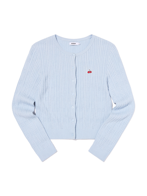 Кардиган фактурной вязки Small Cherry Standard Fit [Light Sky]