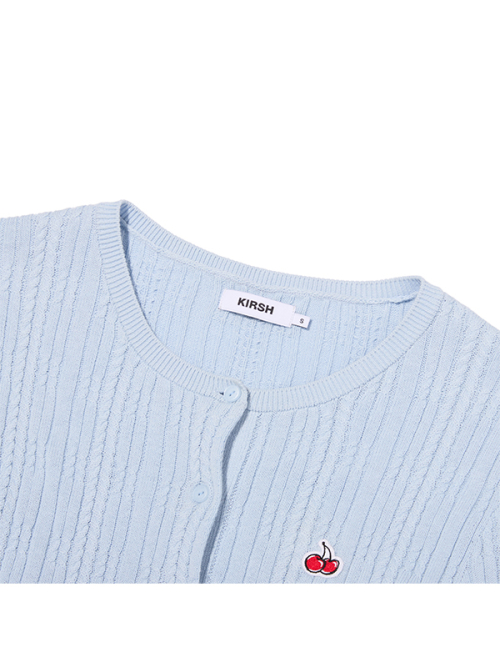 Кардиган фактурной вязки Small Cherry Standard Fit [Light Sky]