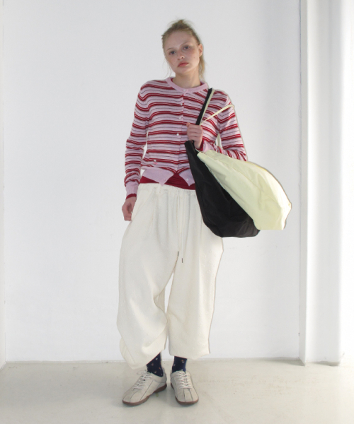 SOFT DAYS KNIT CARDIGAN PINK STRIPE