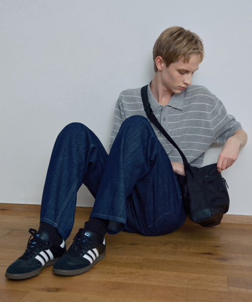 black nylon mini cross bag