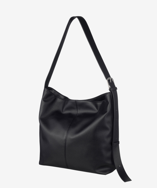 [3WAY]black leather cross bag