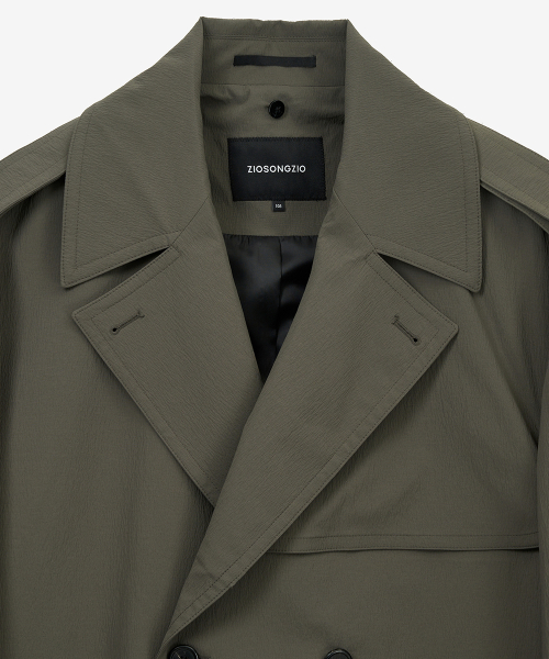 Офицерское пальто со съемным капюшоном Khaki ZI2TC204KK
