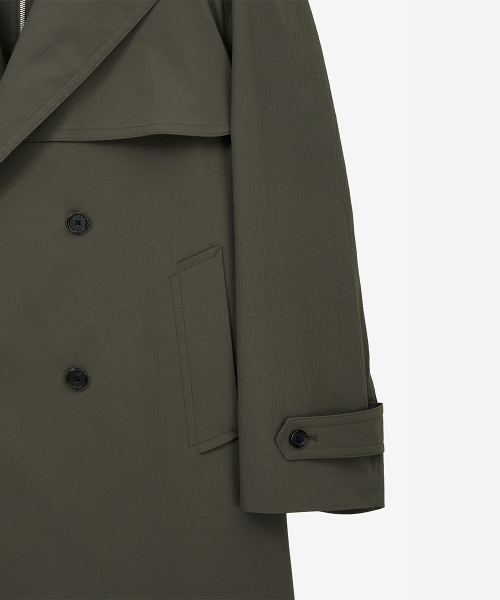 Офицерское пальто со съемным капюшоном Khaki ZI2TC204KK