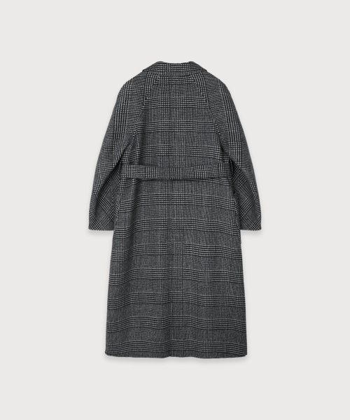 MAGOT Reversible Merino Wool Handmade Coat_Black Check