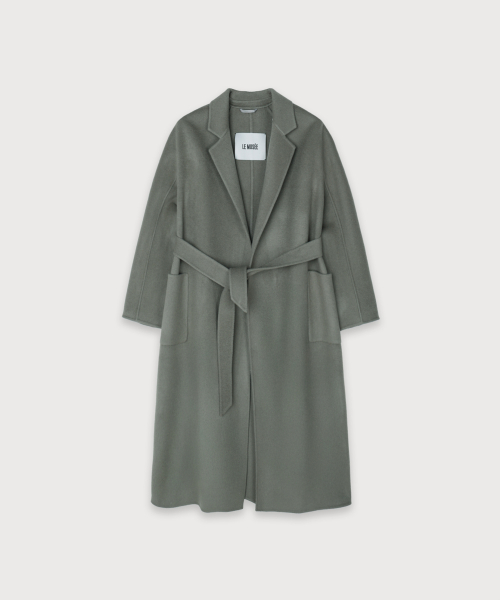 MAGOT Reversible Merino Wool Handmade Coat_Khaki