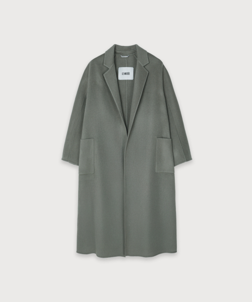 MAGOT Reversible Merino Wool Handmade Coat_Khaki