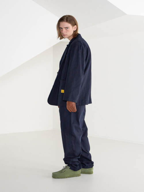 NAVY RELAXED COTTON JACKET