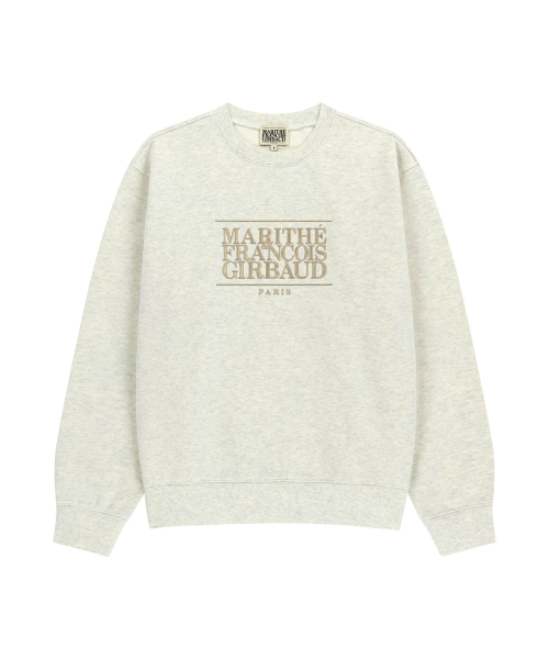 CLASSIC LOGO EMBROIDERY SWEATSHIRT oatmeal