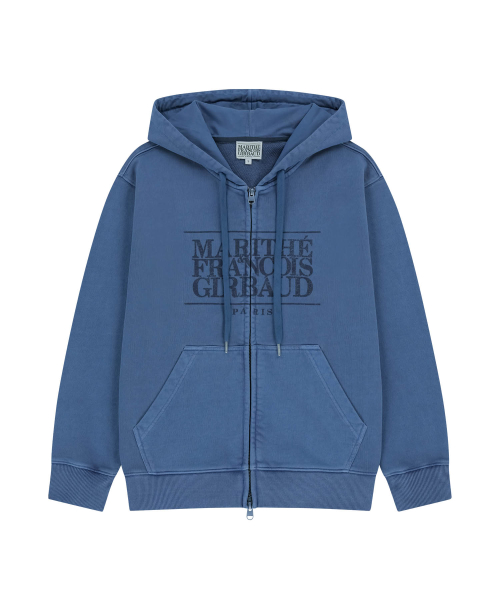 CLASSIC LOGO DYEING HOODIE ZIPUP blue