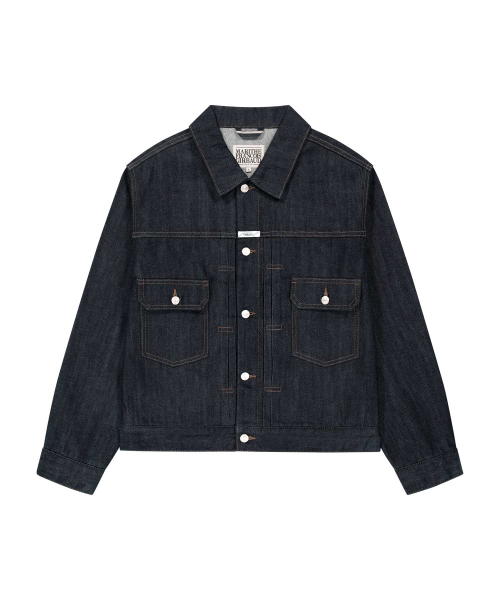 M SELVAGE DENIM TRUCKER JACKET indigo