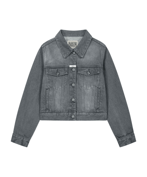 W DENIM TRUCKER JACKET gray