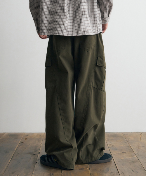PANEL CARGO CHINO PANTS [KHAKI]