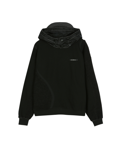 DETACHABLE BALACLAVA SWEATSHIRT atb1424m(BLACK)
