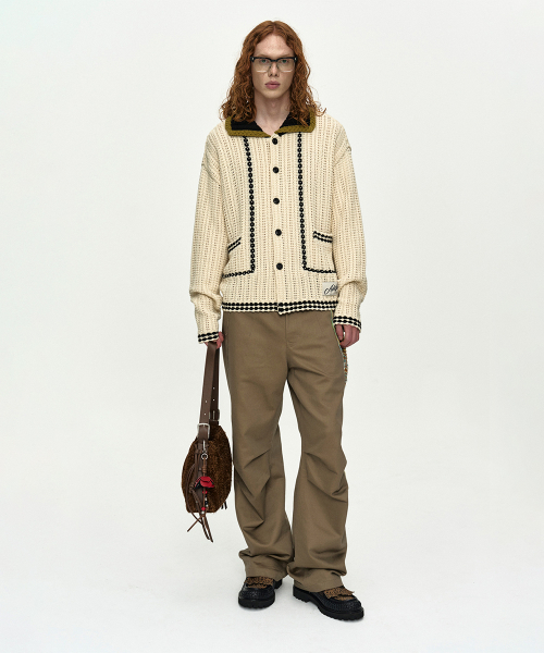 UNISEX NEW FANTASIA COLLAR CARDIGAN atb1414u(ECRU)