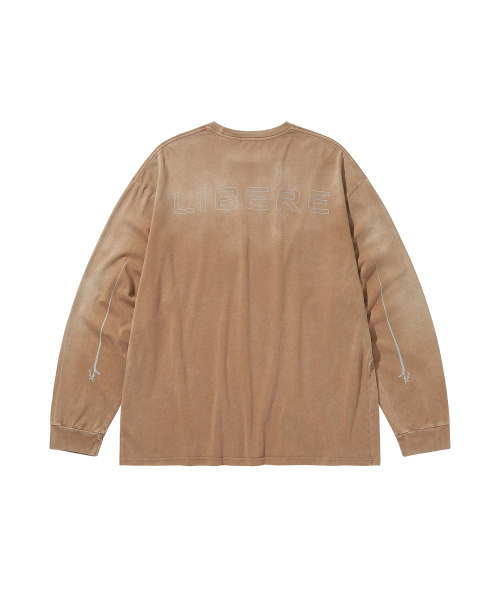 REFLECT LOGO LONG SLEEVE T-SHIRTS / BROWN