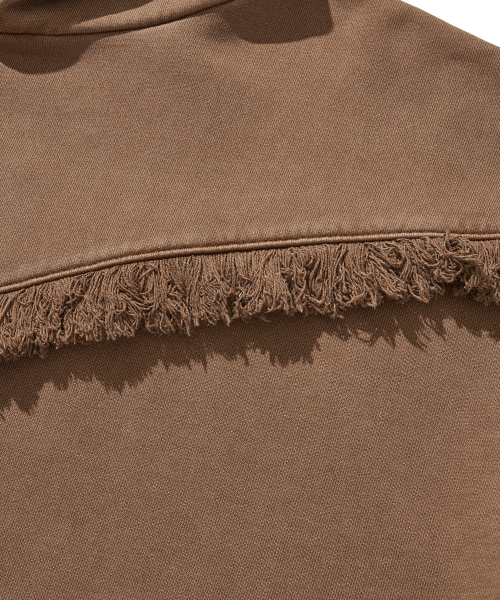 WESTERN FRINGE HOODIE / LIGHTS BROWN