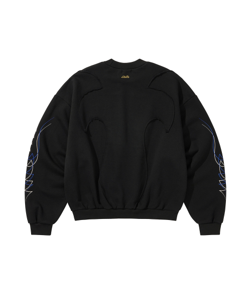 WESTERN FLAME CREWNECK SWEAT / BLACK