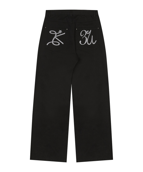 BASIC ILOVEU WIDE PANTS(чёрный)