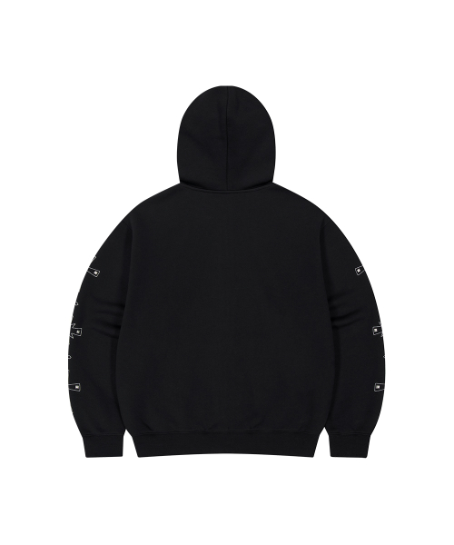 CROSS STUD HOOD ZIP UP чёрный(MG2GSMM480A)