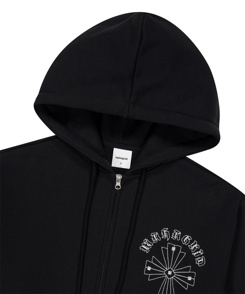 CROSS STUD HOOD ZIP UP чёрный(MG2GSMM480A)